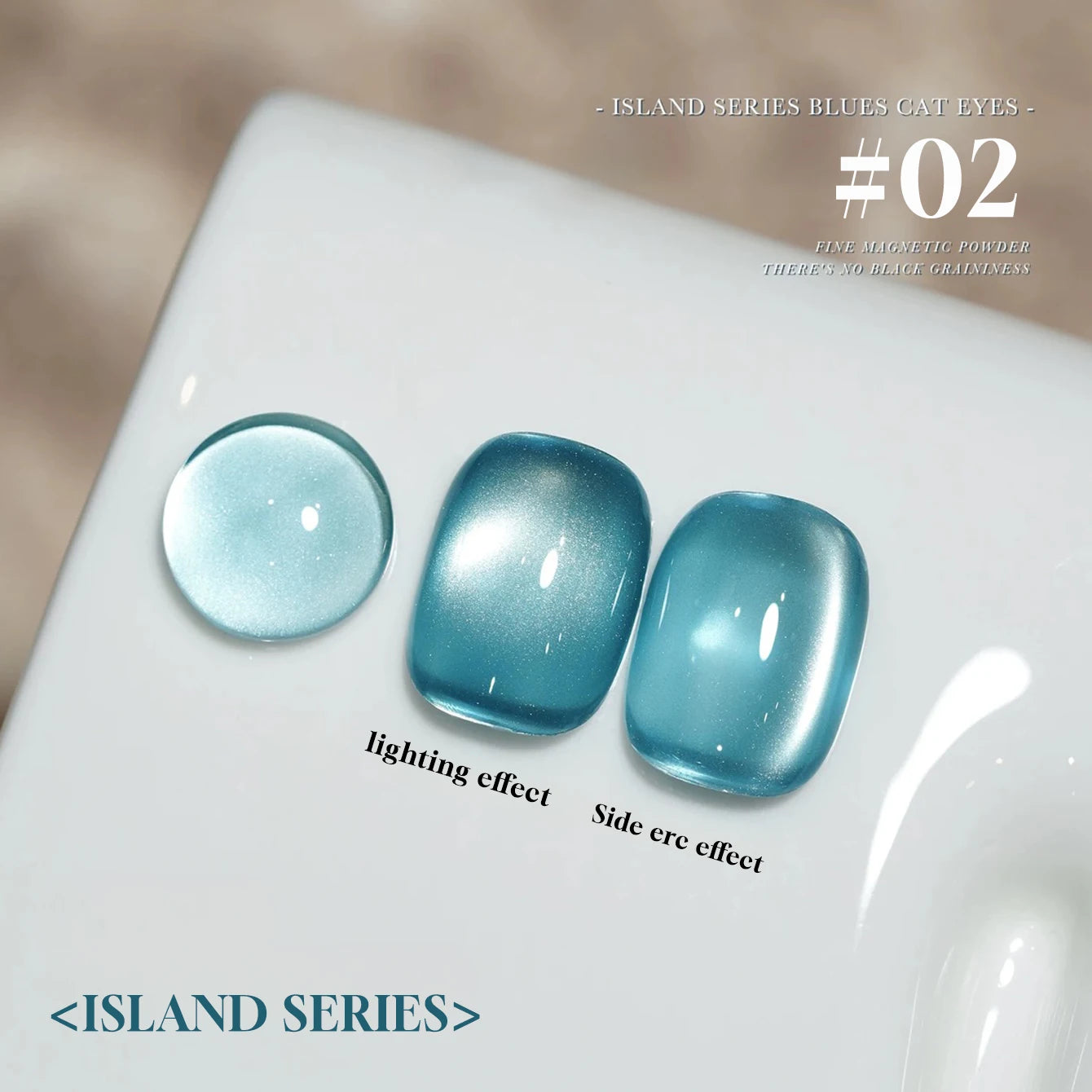 12ML 1-6PCS Blue Glass Bead Island Magnetic Moonlight Cat Eye Gel Nail Polish 2025 New Style Popular Gel Polish Nail Supplies