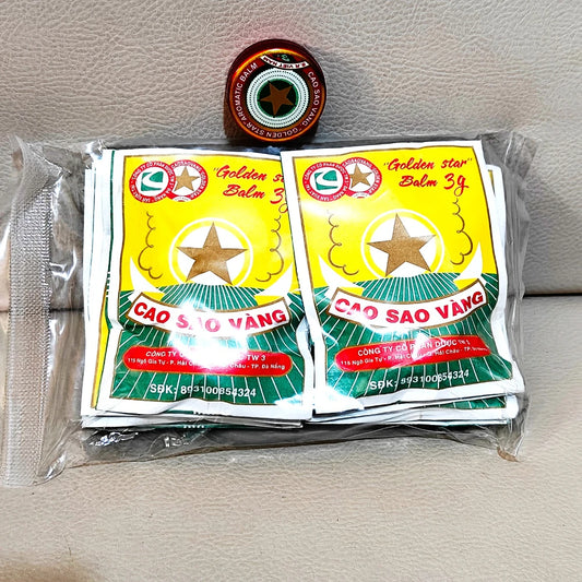 10pcs/bag Newest 3g Cao Sao Vang Vietnam Golden Star Menthol Balm Refreshing Oil for Insect Yellow Tw3 Wholesale (Retail Box)