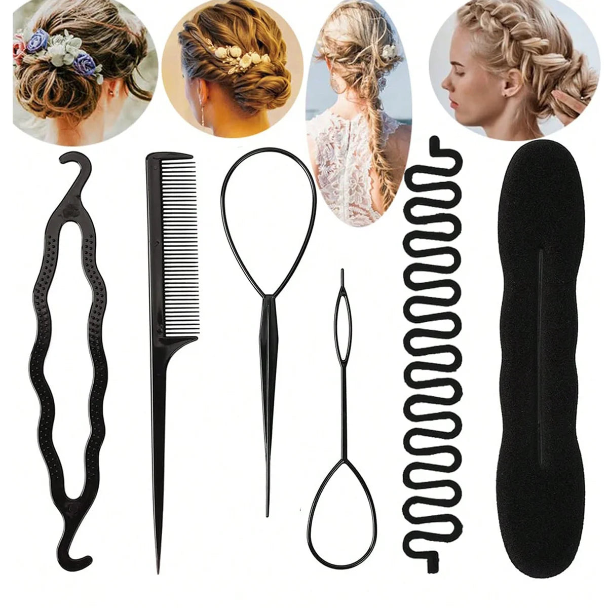 Centipede Braid Hair Tool Lazy Bun Maker Hair Accessories Kit French Braid Tools Hair Braiding Accessories for Women Hair Stylin