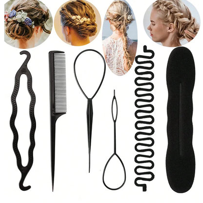 Centipede Braid Hair Tool Lazy Bun Maker Hair Accessories Kit French Braid Tools Hair Braiding Accessories for Women Hair Stylin