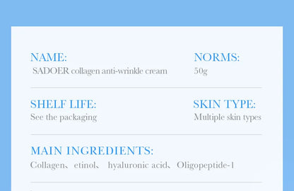 SADOER Vitamin C Collagen Face Cream Anti-aging Moisturizing Whitening Hydrating Facial Cream Day Creams Beauty Face Skin Care