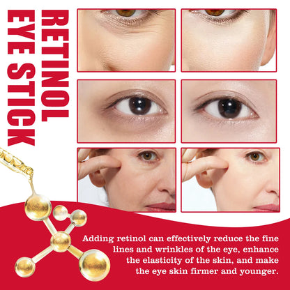 Retinol Eye Cream Stick Lightening Dark Circles Firming Skin Anti-Wrinkle Firming Brightening Eye Repair for Women Eyes Care