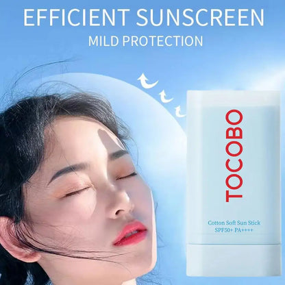 Sunscreen Refreshing Moisturizing Natural Concealer Anti-ultraviolet Cotton Protection Stick Easy Carry Brighten Skin Makeup