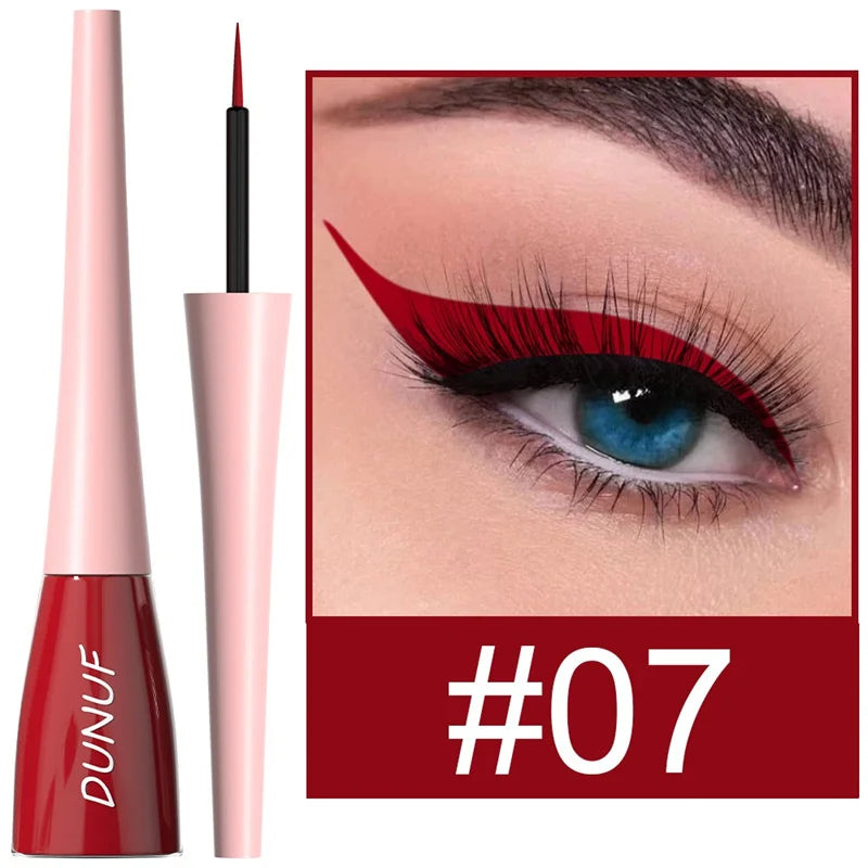 18 Colors Matte Colorful Liquid Eyeliner Pencil Waterproof Lasting Makeup Liquid Eye Liner Blue Green Yellow Eyes Cosmetics Pen