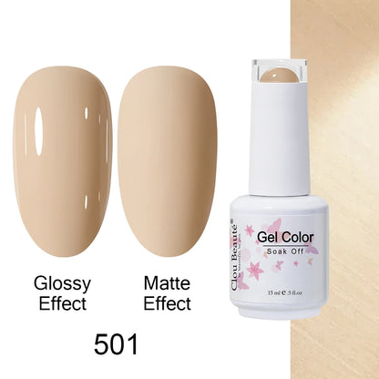 Clou Beaute 15ml Nail Gel Polish Warm Color Dark Red Brown Semi Permanent Nail Art Manicure Soak Off LED UV Varnishes Lacquer