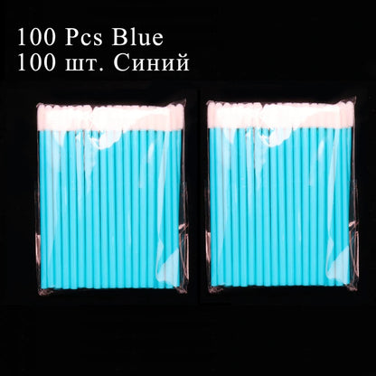100pcs Disposable Makeup Lip Brush Lipstick Mascara Wands Applicators Eyelash Eyeshadow Lip Gloss Brushes Cosmetic Tools