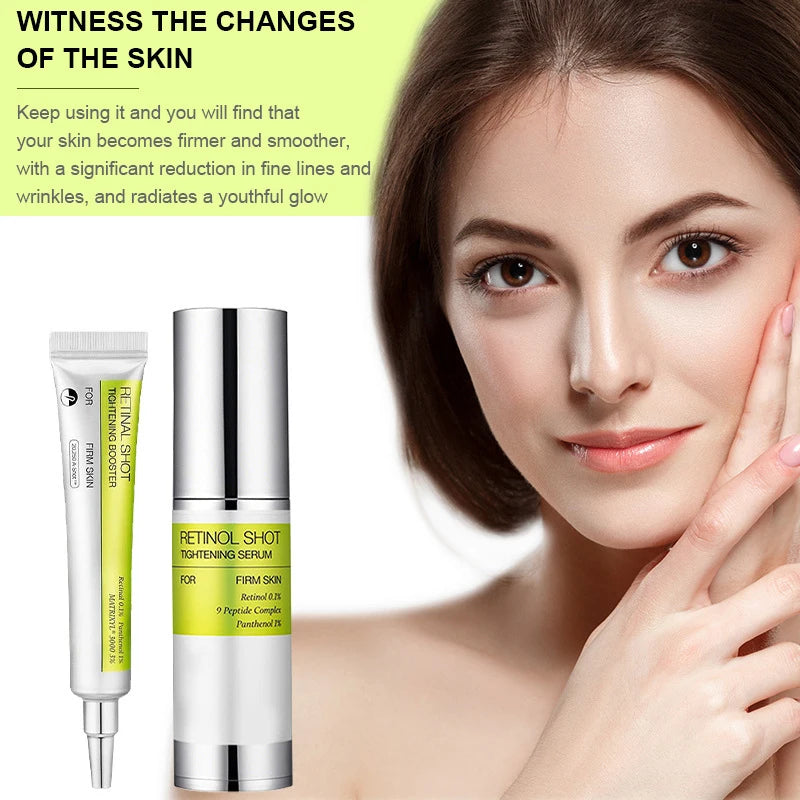 Retinol Shot Eye Cream Anti-aging Eye Serum for Dark Circles Wrinkles Hydrating Essence Firming Treatment Gentle Vitamin C Serum