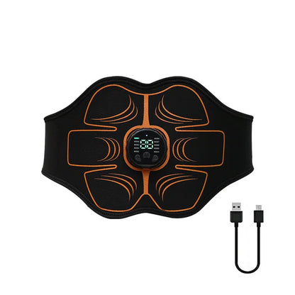 Abs Trainer Belt EMS Abdominal Muscle Stimulator Electric Toning Belts USB Waist Belly Weight Loss Home Gym Fitness Massager