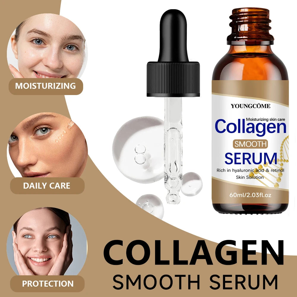 2PCS Hyaluronic Acid & Retinol Collagen Serum - Hydrating Face Care for All Skin Types - Daily Moisturizing Solution