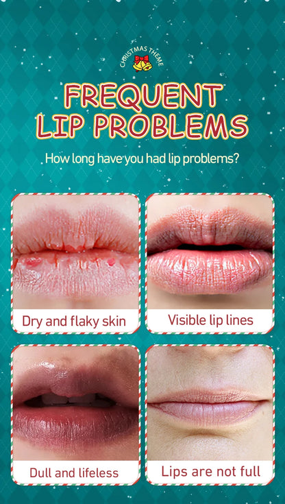SADOER Christmas Moisturizing Lipstick Anti Cracking Hydrating Repair Nourishing Plump Lips Balm Plumper Skin Care