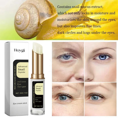 Snail Eye Cream Stick Collagen Fade Fine Lines Wrinkle Lightening Dark Circles Firming Eye Bags Puffiness Moisturizing Eye Cream