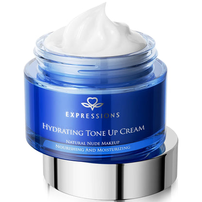 EXPRESSIONS Hydrating Tone-Up Face Cream – Niacinamide Brightening, Natural No-Makeup Look, Long-Lasting Moisturizer