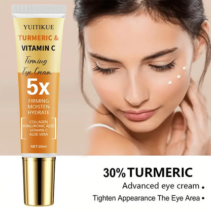YUITIKUE 30% Turmeric & Vitamin C Firming Eye Cream - 5X Moisturizing Hydrate, Tighten & Smooth Eye Area