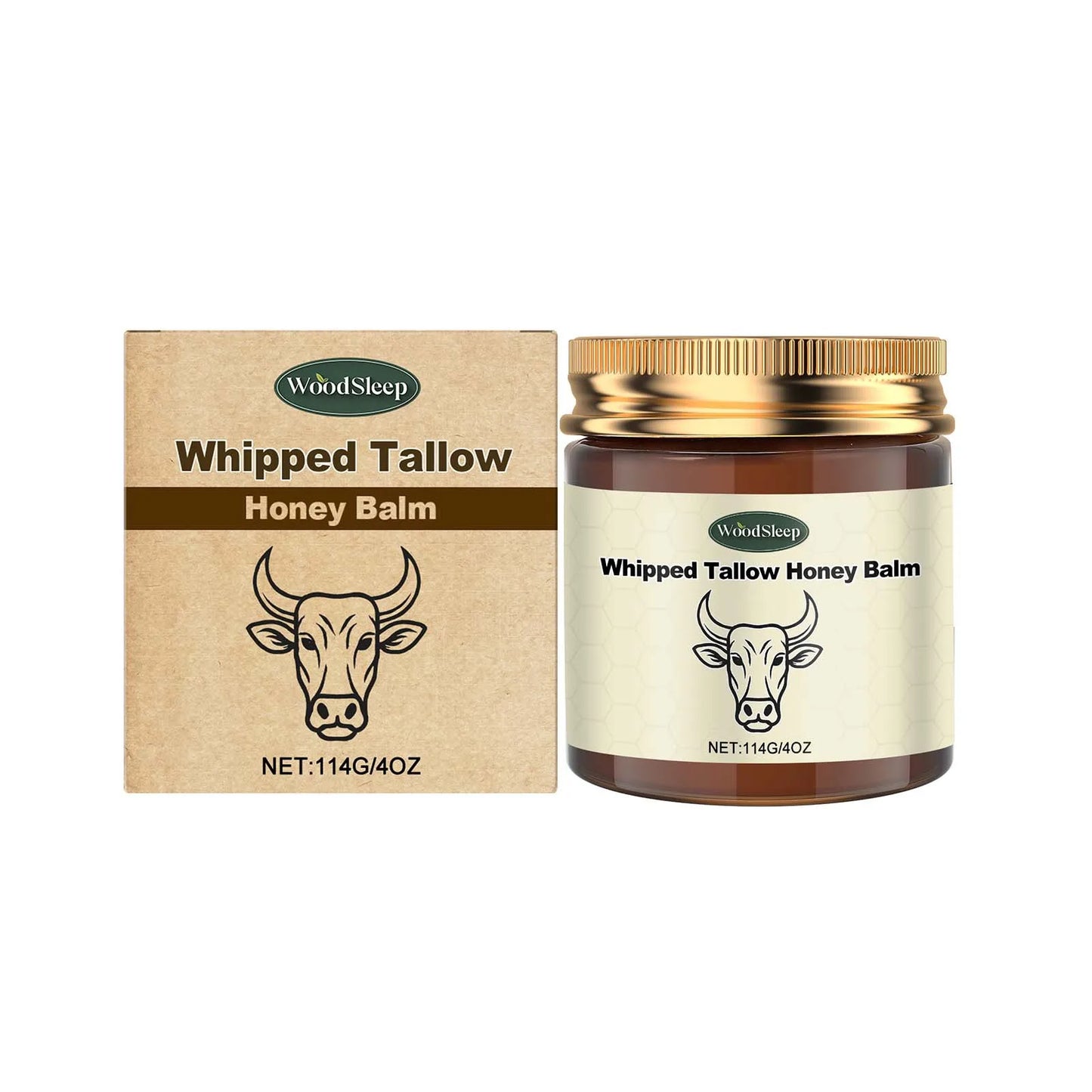 Whipped Grass Fed Beef Tallow Honey Balm Deep Hydration Face Cream Smooth Lightweight Moisturizing Nourishing Firming Skin Care