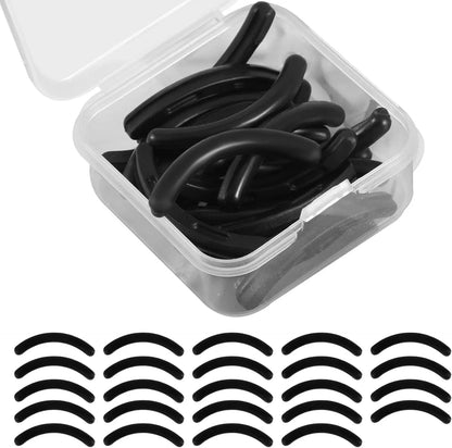 24PCS Eyelash Curler Refills - Hypoallergenic Silicone Pads Universal Fit w/ Case Salon-Grade Anti-Slip Design 100+ Uses