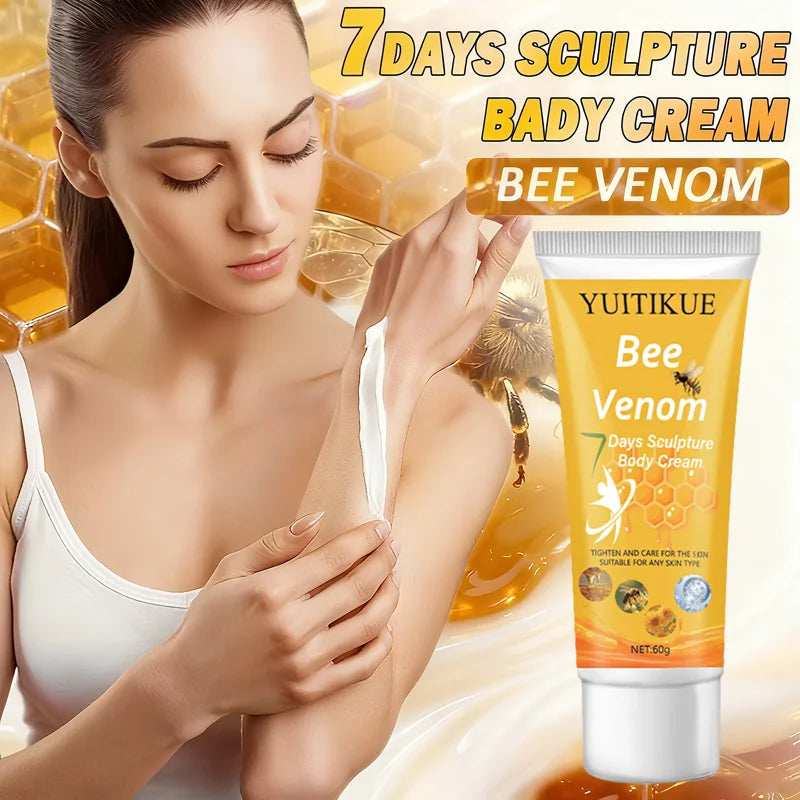 Bee Venom Body Cream 60g - Tightens & Moisturizes Skin, All Skin Types, Sculpting Care with Natural Ingredients