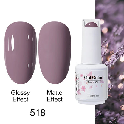 Clou Beaute 15ml Nail Gel Polish Warm Color Dark Red Brown Semi Permanent Nail Art Manicure Soak Off LED UV Varnishes Lacquer