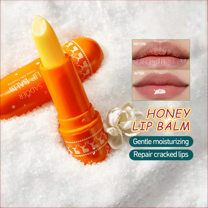 SADOER Christmas Moisturizing Lipstick Anti Cracking Hydrating Repair Nourishing Plump Lips Balm Plumper Skin Care
