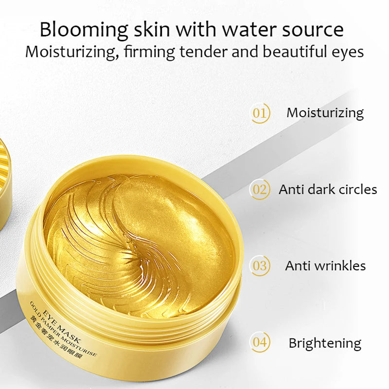 60pcs/box BIOAQUA Collagen Eye Mask Moisturizing Firming Anti Dark Circles Eyes Care Gel Masks Beauty Eye Patches