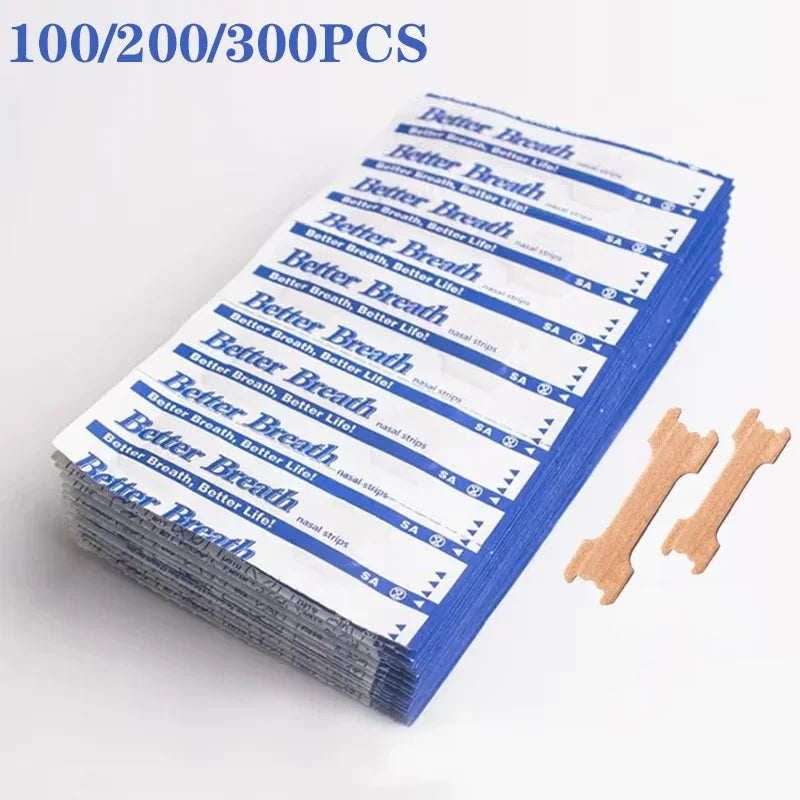 100/200/300pcs Breathing Good Sleeping Patches Breath Nasal Strips Right Way Stop Snoring Anti Snore Nose Strip Easier Better