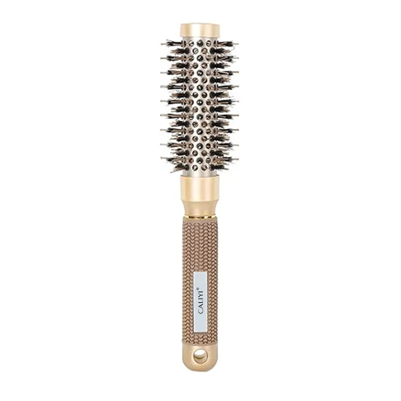 4 Sizes Heat Conductive Aluminum Barrel Volumizing Curling Styling Brush with Air Vents Thermal Ceramic Boar Bristle Hair Brush