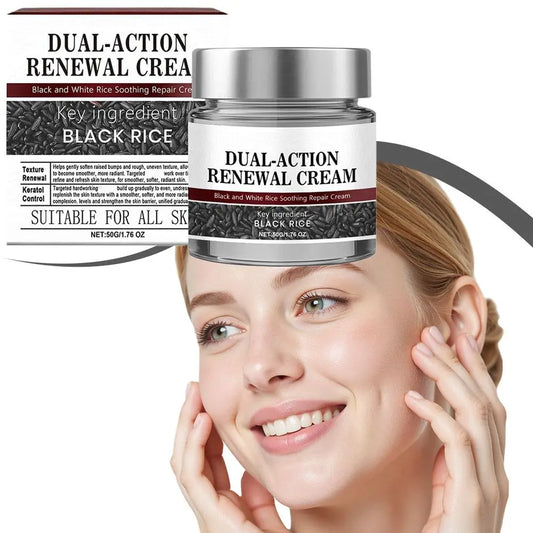 50g Dual-Action Renewal Cream Black White Rice Sooth Repair Cream Gentle Hydrating Suitable For All Skin Types Face Moisturizer