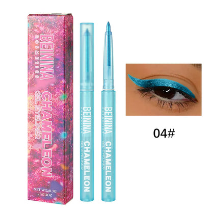 6 Colors Chameleons Eyeliner Pearl Metallic Gloss Shiny Eyeshadow Glitter Liner Multi Chrome Color Aurora Chaning Eye Makeup
