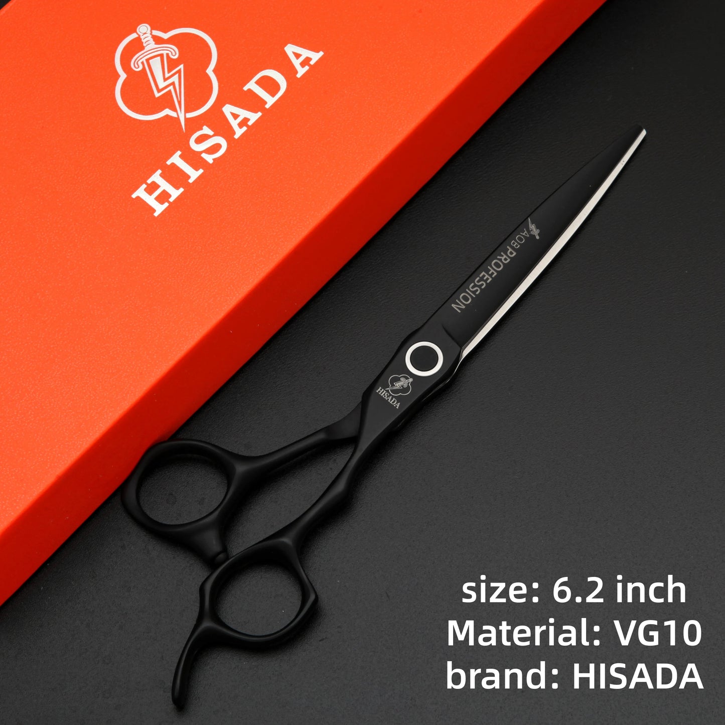 HISADA professional barber scissors Japanese handmade VG10 material scissors 6.0/6.5/7.0 inch hairdressing scissors